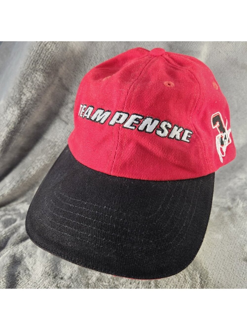 Team Penske Indy Car #3 Castroneves #6 Hornish Embroidered Signature Hat VTG '04